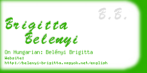 brigitta belenyi business card