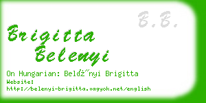 brigitta belenyi business card